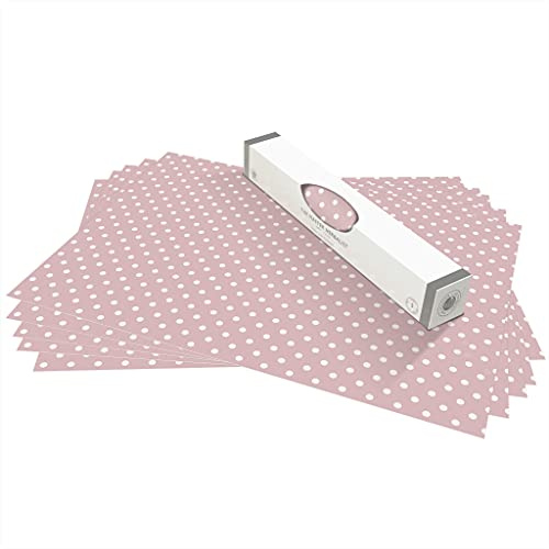 The Master Herbalist UNSCENTED & WIPE CLEAN Drawer Liners in a HELEBORE PINK POLKA DOT Design - Perfect for Kitchen Drawers, Shelves, Cupboards & Cabinets. Contains 10 Sheets. Made in the UK.