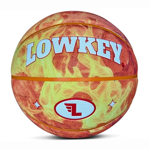Lowkey Basketball Indoor & Outdoor Größe 7 | Design Basketball | Anti-Rutsch Beschichtung & Erstklassiger Grip Ball im Melon & Moon & Ice Pop Design