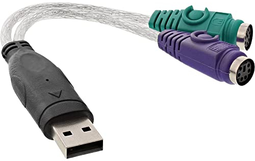 InLine USB zu PS/2 Konverter, USB Stecker an 2x PS/2 Buchse