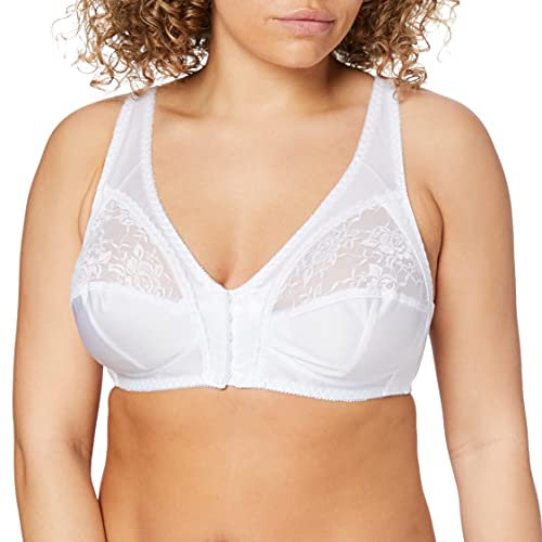 Sassa Soft-BH Vorderverschluß - Soutien-Gorge de Tous Les Jours - Moulé - Femme - Blanc (Weiß 00100) - FR: 110D (Taille Fabricant: 95D)