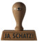 Sprüche-Stempel JA, SCHATZ! vom Kaufhaus2010