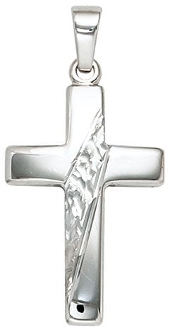 Jobo Damen-Anhänger Kreuz aus 925 Sterling Silber massiv