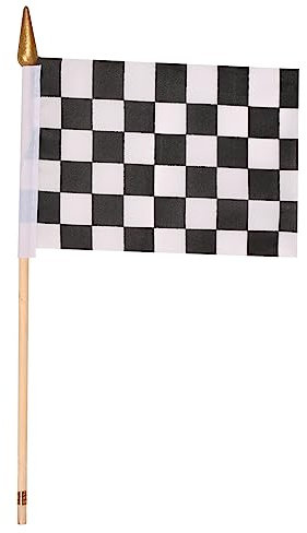 Beistle 50982 Stoffflagge, Rayon, schwarz/weiß