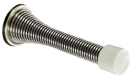 Projecting Wall Mounted Spring Metal Door Stop Chrome