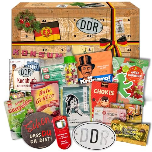 Süßigkeiten-Adventskalender DDR - Nostalgischer Weihnachtskalender mit mehr als 24 süßen Ostprodukten & schokolade - nicht nur für Ossis