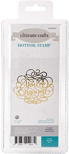 Ultimate Crafts You're Engaged Hot Foil Stamp, Metal, Grey, 22.8 x 9.9 x 0.6 cm