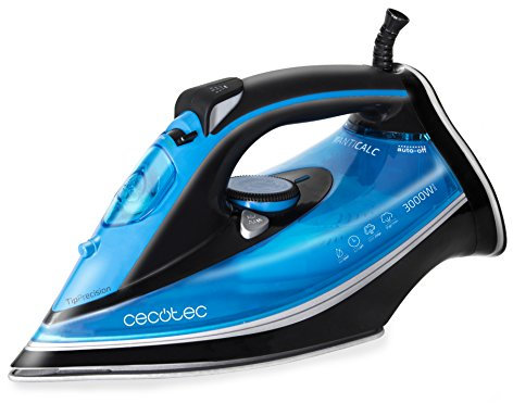 Cecotec Plancha de Vapor ForceTitanium 520. 3000 W, Golpe de Vapor de 230 g/min, Vapor continuo de 55 g/min, Suela TitaniumSlide