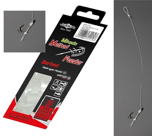 8 x Mikado Method Feeder 702 Haken Rig `s Hair Rigs Feederhaken Verschiedene Größen (Haken 16 / Vorfach Ø0,20mm)