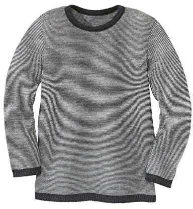 Disana 31391XX - Melange-Pullover Wolle anthrazit/grau, Size/Größe:50/56 (0-3 Monate)