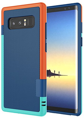 Jeylly Funda para Galaxy Note 8, Delgada Resistente a los Impactos, TPU Suave y Policarbonato Duro, Protectora Antideslizante para Samsung Galaxy Note 8 SM-N950, Color Azul