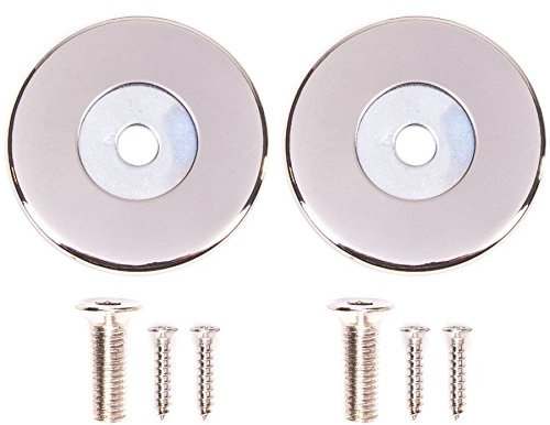 2X Pairs of Stainless Steel 19mm Rose Door Handle Covers | Ideal for Repairing Damaged Back Plates