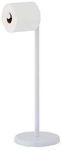 White Toilet Roll Holder Free Standing- Stylish & Practical Design by Pristine�