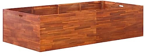 vidaXL Akazienholz Hochbeet 200x100x50cm Blumenkasten Kräuterbeet Gemüsebeet