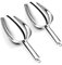 HaWare Ice Scoop, 5OZ Small Stainless Steel Sweet Food Flour Pet Scoop for Kitchen Bar Buffet Party Garden, Non-Toxic & Healthy, Mirror Finished & Dishwasher Safe- 2 Pcs