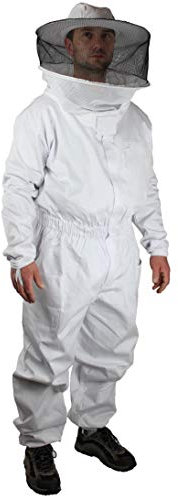Bekleidungsqualität für Imker: Imkeroverall, Imkeranzug, 100% atmungsaktive Baumwolle - Sicherheit + Komfort; erhöhter Bewegungsradius | Gr. 3XL