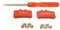 Solo3 Replacement Metal Hinge Clip Pin Repair Parts Kit Cover for Solo 3.0 Wireless Headphones (Red)