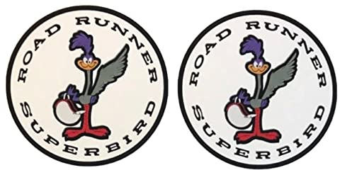 Hotrodspirit Aufkleber Roadrunner Superbird, 10 cm, selbstklebend, Beep Beep Helm, 2 Stück