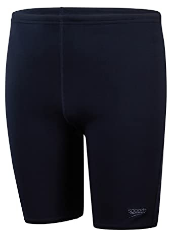 Speedo Boy's Endurance+ Jamer Swiming Trunks,Training,Chlorine Resistant,Quick Drying,Stretch Fabric,Recycled Material,Comfort Fit,True Navy,7-87-8