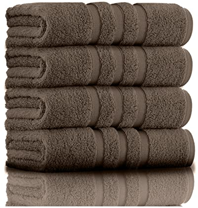 GC GAVENO CAVAILIA Badetücher aus 100% ringgesponnener Baumwolle, 550 g/m², Zero Twist Handtuch, Kakao, 50 x 80 cm Handtuch