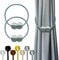 Hion Magnetische Vorhang Raffhalter Grau Blau 2 Stück, Vorhang Raffhalter Schnallen Holdbacks Halter Haken Clip für Zuhause Schlafzimmer Büro Dekorativer Vorhang