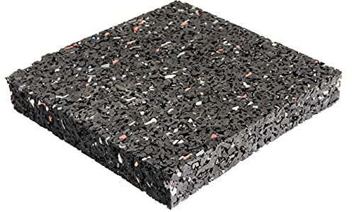 ANRO Antivibration Matte Bautenschutzmatte Antirutschmatte Fallschutzmatten Terrassenpads Gummi schwarz 100x100x15mm - 4er Set