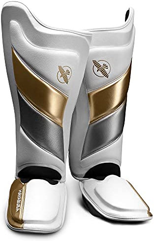 Hayabusa T3 Striking Scheenbeschermers - Wit / Goud
