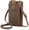 STILORD 'Nelly' Geldbörse mit Handyfach Leder 3-in-1 Handytasche Umhängetasche Portemonnaie zum Umhängen Handy Umhängetasche Damen Vintage Echtleder, Farbe:mittel - braun