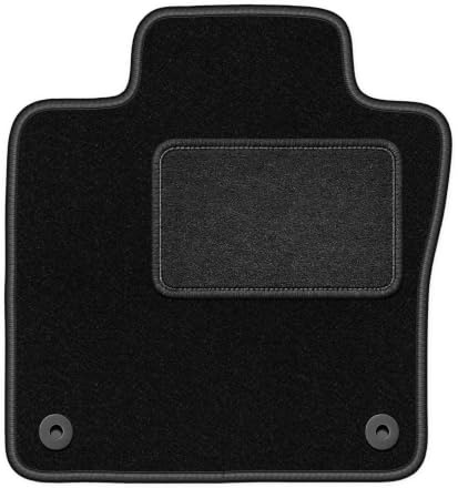 Velours-Fahrermatte passend für Volvo XC60 II 2017-, Schwarz, LUX | passend für SUV; Velours-Teppich (Polypropylen), ca. 6,5 mm; rutschfest, runde Befestigungen (Typ VLV)