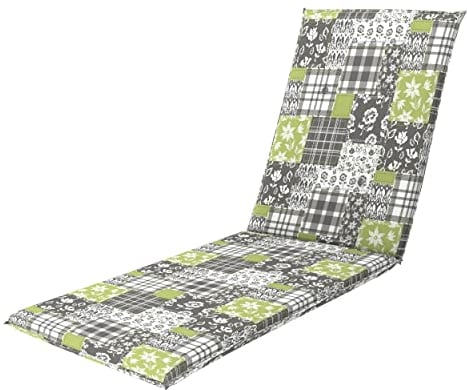 Doppler / Rollliege Living/Gartenliege Auflage/Rollliege/ca. 195 x 60 x 6 cm/Blumen Kariert
