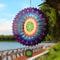 TFANUO 3D Mandala Windspiel 30cm Edelstahl Hängender Windspinner Metallkunst kinetische Dekor Garten Draußen Dekorationen