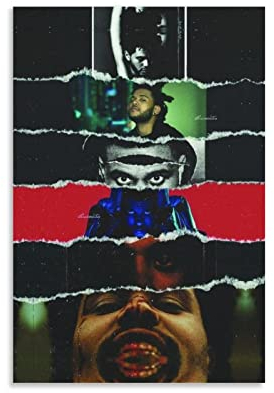 Shenywell Leinwand Bilder The Weeknd The Weeknd Poster auf Leinwand,Gemälde für Schlafzimmer,Wohnzimmer 60x90cm Kein Rahmen