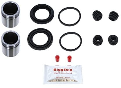 Bigg Red - Brake Caliper Piston Seal Repair Kit - Complete Rear - Fits NISSIN Single 38mm dia Piston Calipers - Compatible with Selected Models