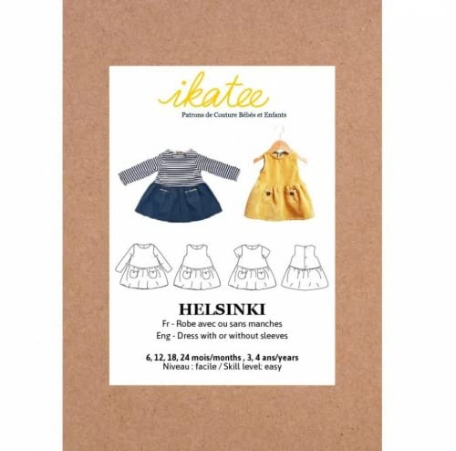 Ikatee Sewing Pattern Baby Helsinki Dress 6 Months - 4 Years