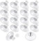 KOSHIFU 20 Piezas Ventosas de Plástico Transparente Ventosas para Ventana de Vidrio de 30 mm con Tuerca Moleteada para Luces Vidrio Ventana de Coche Mesa Estante de Ducha Soporte de Ventosa