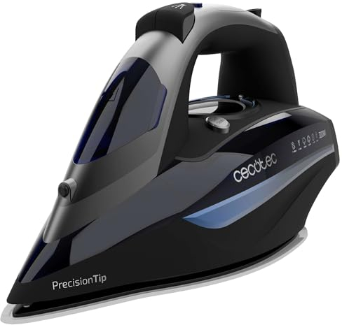 Cecotec Fer à Repasser Horizontal avec Pompe IronHero 3200 i-Pump Absolute. 3200 W, Power Steam, Coup de Vapeur 285 g/min, Semelle Turbo Anodized Pro, Écran LCD, Système Antigoutte, Cyclo Clean