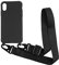PuYu Zhe Case Compatible with iPhone XR Crossbody Case Silicone Soft Matte,Cover TPU Shell Adjustable Neck Cord Strap Stylish Shockproof Case,Lanyard Case-Black