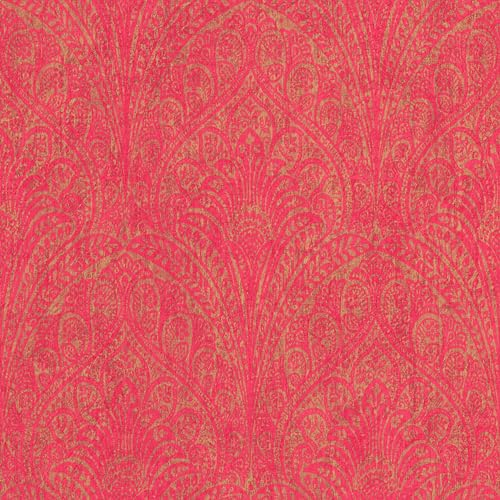 Rasch Vliestapete Pink Gold Metallic Ornamente Floral Indisch 746365