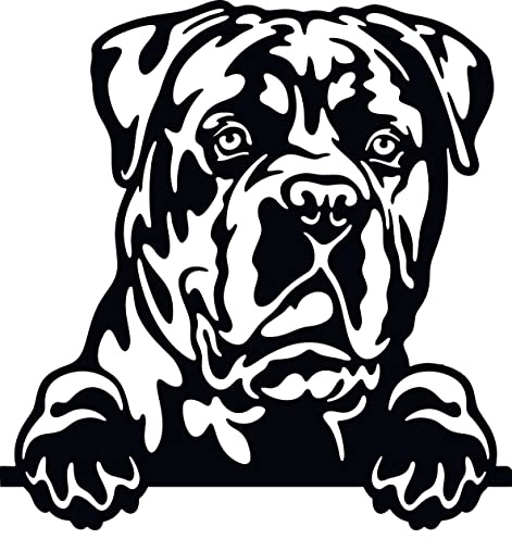 Autoaufkleber/Sticker/für Innen und Außen 28 cm schwarz Cane Corso 01