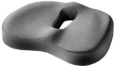 Surwin Donut Kissen, Sitzkissen Orthopädisch Sitzkissen Rund, Sitzkissen Bürostuhl, Hämorrhoiden Sitzkissen, Sitzring Steißbein Entlastung für Taille, Hüfte (One Size,Grau)