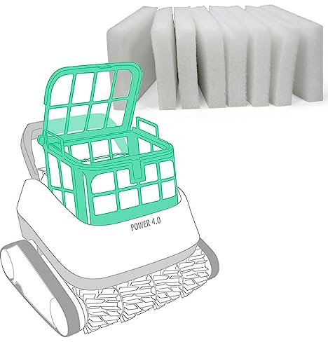 Feinfilter Flux - Ersatzfilter für vollautomatische Poolroboter Power 4.0 und Power Evolution 4.0 - Auswaschbar - Qualitativ hochwertiges Filtermaterial (8X Stück)