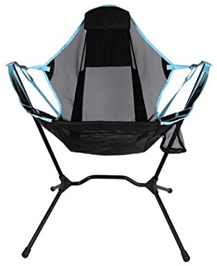 IRYZE Camping-Stühle Campingstuhl Faltstuhl Outdoor-Klappstuhl Mit Kissen Tragbarer Bequemer Angelstuhl Campingstuhl Ultralight Travel Klappstuhl Outdoorstuhl (Color : Blu)