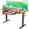 Claiks Electric Standing Desk with Large Keyboard Tray, 140x60cm Height Adjustable Desk, Sit Stand Desk with 3 Memory Smart Pannel, Rustic Brown