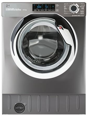 Hoover HBDOS695TAMCRE80 Integrated Washer Dryer, 9/5kg Load, 1600RPM, Anthracite & Chrome - A/D Rated
