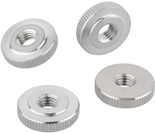 Ottertools Tuerca moleteada baja | Rosca: M3 | Acero inoxidable | 4 unidades
