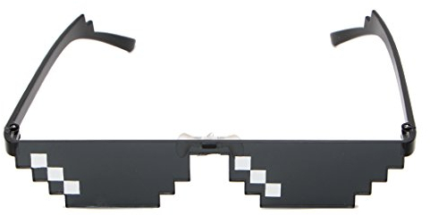 xbiez Mode Brillenschirme Verpixelte Damen Sonnenbrille Unisex Brille Sonnenbrille Für Männer Und Frauen Thug Life Brille UV400 Polarisierte Sonnenbrille Für Damen