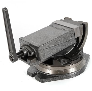 Präzision Maschinenschraubstock Kippbar Schwenkbar Schraubstock Kipp Drehbar Stahlguss Bohrmaschine Mit Tisch Clamp Vise PräZise Schnellverstellung Universal-Schraubstock 125mm 2-Achsen
