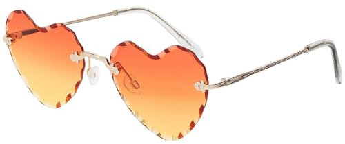 BEZLIT Damen Sonnenbrille Herz-Form Rot-Weiß