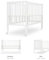 Interbaby Cuna Bebé Convertible en Escritorio 124x63x93 cm | Cómoda, Montaje Rápido | Cuna Colecho con Lateral Móvil, Barandilla, Ruedas con Freno, Blanco, Basic