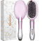 Hair Brush, Detangler Brush for Girls Boys Women Men Kids Wet Dry Hair, Mini Travel Detangling Brush for All Hair Types Glide Through Tangles With Ease for Smoothing Massaging Detangling, Rose Gold