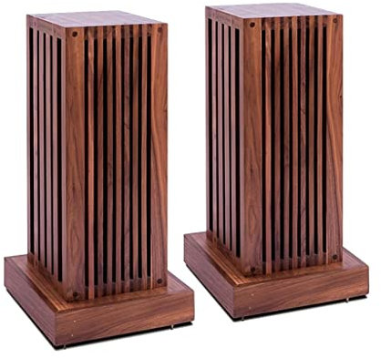 Soportes para altavoces de pie, soporte de altavoz de suelo, trípode de madera maciza, soporte de audio para teatro, estudio de grabación, soporte vertical para altavoces (tamaño: 23 x 25 x 60 cm)